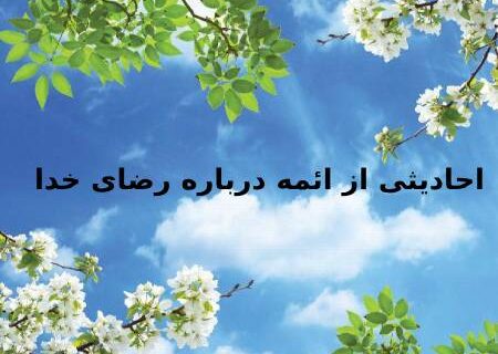 احادیثی از ائمه درباره رضای خدا
