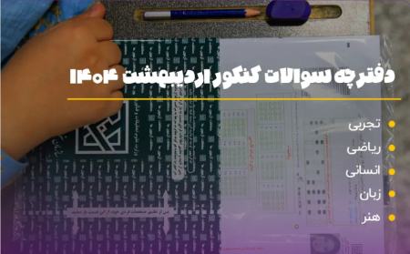 انتشار دفترچه سوالات ۴ گروه‌ نوبت اول کنکور ۱۴۰۴