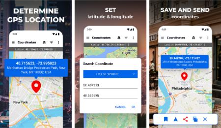 اپلیکیشن GPS Coordinates Locator Map