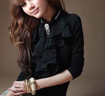 مدل بلوز یقه حلزونی
