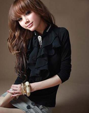 مدل بلوز یقه حلزونی
