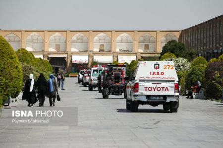 مهار آتش‌سوزی در بافت تاریخی میدان نقش‌جهان اصفهان