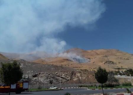 آتش‌سوزی گسترده در کوه آبیدر سنندج