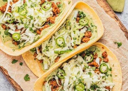 طرز تهیه تاکو عدس با کرم آووکادو وگان