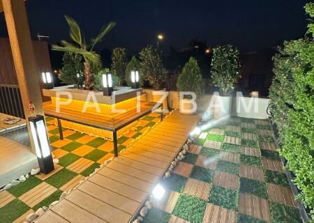 طراحی و اجرا روف گاردن مدرن با پالیز بام