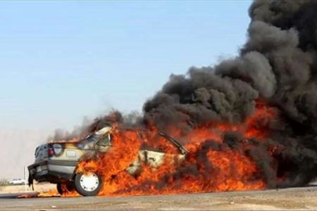تصادف خودروی حامل سوخت قاچاق با یک سواری در بندرعباس | ۹ نفر کشته شدند