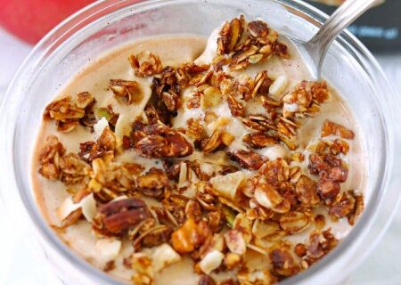 طرز تهیه بستنی پروتئینی پای سیب با دستگاه بستنی ساز