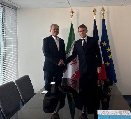 پزشکیان و مکرون با یکدیگر دیدار کردند | فرانسه: توافق برجام همچنان امکان‌پذیر است