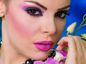 آرایش بنفش,آرایش صورت, گالری تصاویر