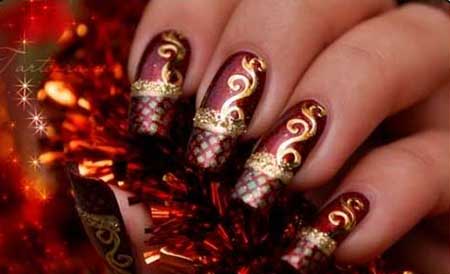 مدلهای ناخن ,طراحی روی ناخن,طراحی روی ناخن کریسمس