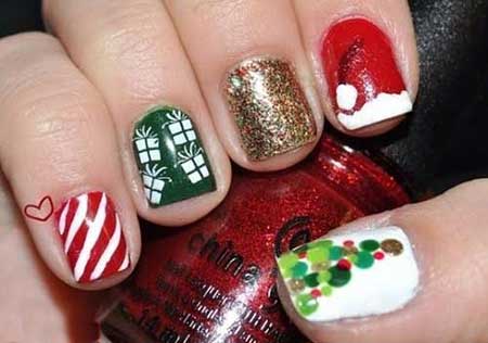 مدلهای ناخن ,طراحی روی ناخن,طراحی روی ناخن کریسمس