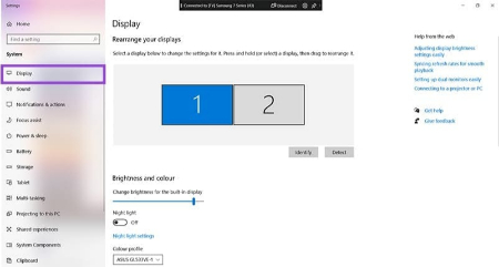 انتقال Taskbar به مانیتور دیگر, تنظیمات Multiple Displays ویندوز 13