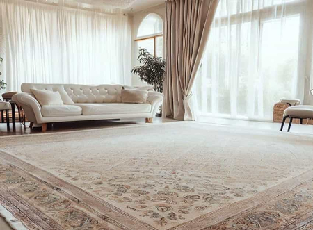 بهترین رنگ فرش برای پذیرایی,رنگ فرش طوسی