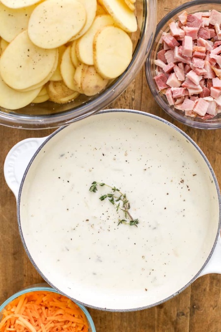 سیب زمینی تنوری و ژامبون