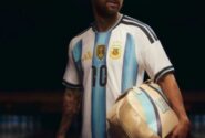 رونمایی مسی از پیراهن جدید تیم ملی آرژانتین