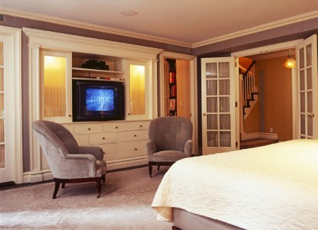 دکوراسیون و چیدمان تلویزیون در اتاق خواب