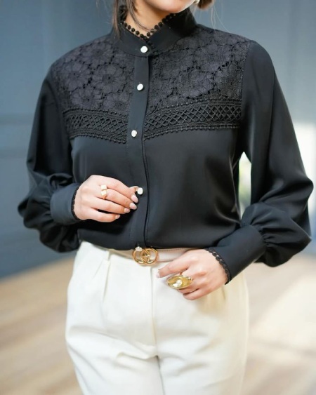 شومیز زنانه یقه 3 سانت