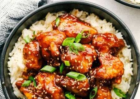 طرز تهیه مرغ عسلی کنجدی خانگی