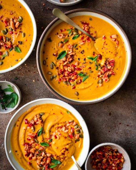طرز تهیه سوپ کدو تنبل تایلندی